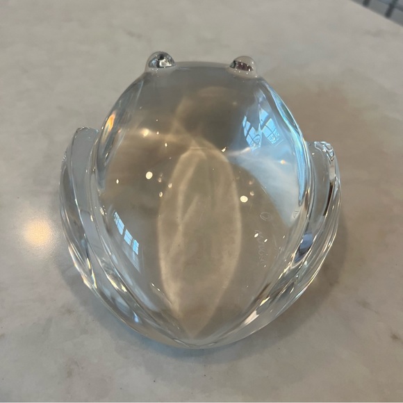 Val St Lambert Large Frog Crystal Glass Figurine Paperweight - Picture 5 of 8